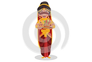 Vector Graphic Illustration of Gandhari