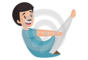 Vector Graphic Illustration of Happy Man