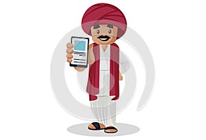 Vector graphic illustration of Indian Gujarati Man