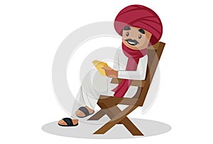 Vector graphic illustration of Indian Gujarati Man