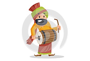 Vector graphic illustration Punjabi Man