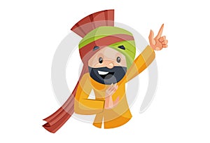 Vector graphic illustration Punjabi Man