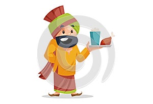 Vector graphic illustration Punjabi Man