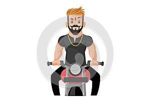 Vector graphic illustration of Rajput Boy