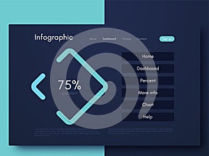 Vector graphic infographics. Template for creating mobile applications, workflow layout, diagram, banner, web design