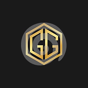 Vector Graphic Initials Letter GG Logo Design Template