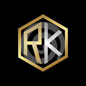 Vector Graphic Initials Letter RK Logo Design Template