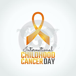 Vector graphic of international childhood cancer day