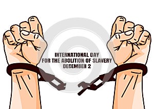 Vector graphic of international day for the abolition of slavery