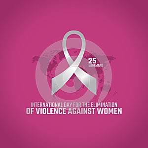 Vector graphic of international day for the elimination of violence against women