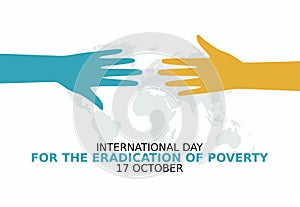 Vector graphic of international day for the eradication of poverty photo