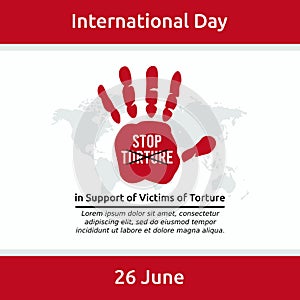 Vector graphic of International Day in Support of Victims of Torture