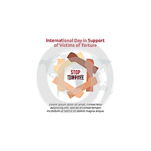 Vector graphic of International Day in Support of Victims of Torture