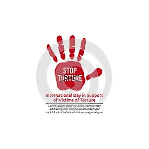 Vector graphic of International Day in Support of Victims of Torture