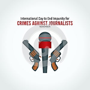 Vector graphic of international day to end impunity for crimes against journalists