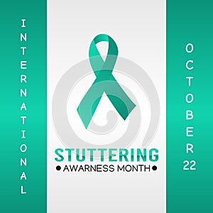 Vector graphic of international stuttering awareness month good for international stuttering awareness month celebration.