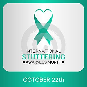 Vector graphic of international stuttering awareness month good for international stuttering awareness month celebration.