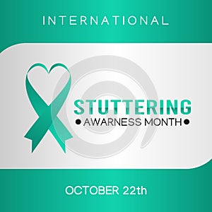 Vector graphic of international stuttering awareness month good for international stuttering awareness month celebration.