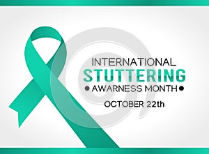 Vector graphic of international stuttering awareness month good for international stuttering awareness month celebration.