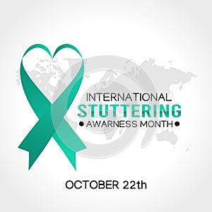 Vector graphic of international stuttering awareness month good for international stuttering awareness month celebration.