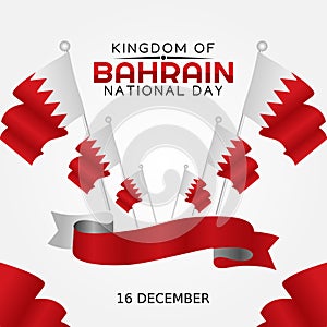 Vector graphic of Kingdom of Bahrain national day perfect for Kingdom of Bahrain national day celebration.