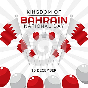 Vector graphic of Kingdom of Bahrain national day perfect for Kingdom of Bahrain national day celebration.