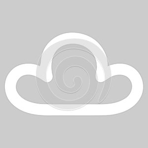 Vector graphic of a light cloud symbol as used on weather maps shown on television weather forecasts. It consists of a white cloud