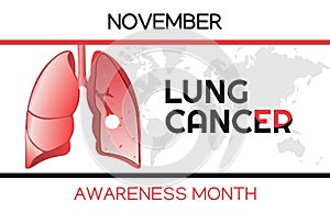 Vector graphic of lung cancer awareness month good for lung cancer awareness month celebration.