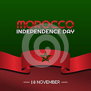 Vector graphic of Marocco independence day.