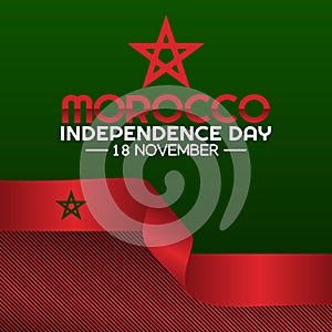 Vector graphic of Marocco independence day.