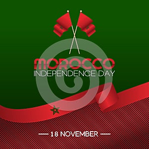 Vector graphic of Marocco independence day.