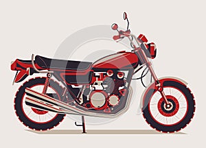 Vector graphic of a motorbike