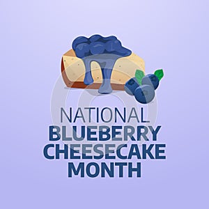vector graphic of National Blueberry Cheesecake Day ideal for National Blueberry Cheesecake Day celebration
