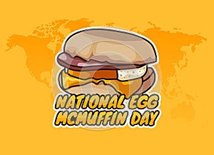 vector graphic of national egg mcmuffin day