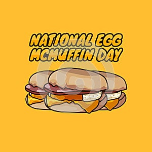 vector graphic of national egg mcmuffin day