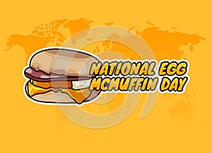 vector graphic of national egg mcmuffin day