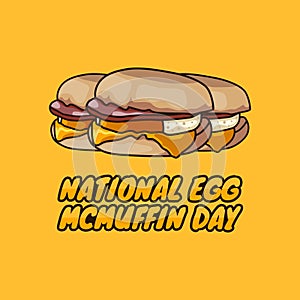 vector graphic of national egg mcmuffin day