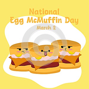 vector graphic of National Egg McMuffin Day excellent for National Egg McMuffin Day celebration