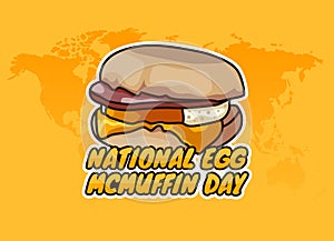 vector graphic of national egg mcmuffin day photo