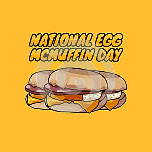 vector graphic of national egg mcmuffin day photo