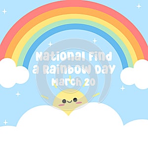 vector graphic of National Find a Rainbow Day ideal for National Find a Rainbow Day celebration