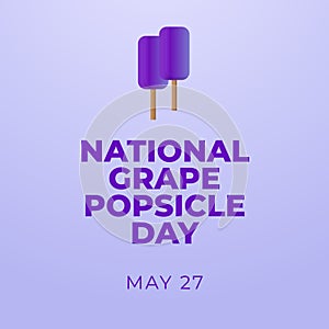 vector graphic of National Grape Popsicle Day ideal for National Grape Popsicle Day celebration