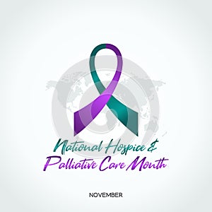 Vector graphic of national hospice and palliative care month