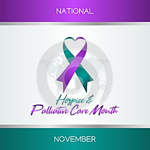 Vector graphic of national hospice and palliative care month