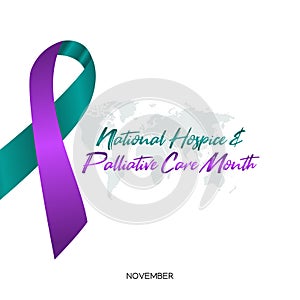 Vector graphic of national hospice and palliative care month