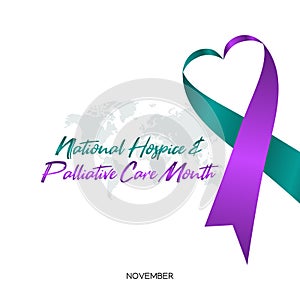 Vector graphic of national hospice and palliative care month