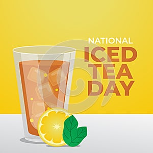 vector graphic of National Iced Tea Day ideal for National Iced Tea Day celebration