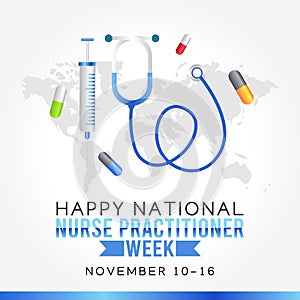 Vector graphic of national nurse practitioner week good for national nurse practitioner week celebration.