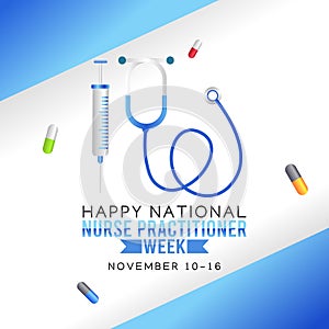 Vector graphic of national nurse practitioner week good for national nurse practitioner week celebration.