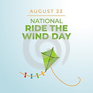 vector graphic of National Ride The Wind Day good for National Ride The Wind Day celebration. flat design. flyer design.flat